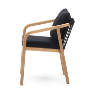 Krzesło ogrodowe Malaret czarne Kave Home