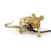 LAMPA MOUSE ZŁOTA LEŻĄCA SELETTI