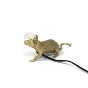 LAMPA MOUSE ZŁOTA LEŻĄCA SELETTI
