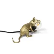 LAMPA MOUSE ZŁOTA LEŻĄCA SELETTI