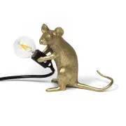 LAMPA MOUSE ZŁOTA SIEDZĄCA SELETTI