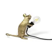 LAMPA MOUSE ZŁOTA SIEDZĄCA SELETTI