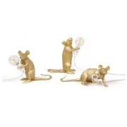 LAMPA MOUSE ZŁOTA STOJĄCA SELETTI