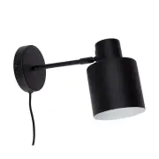 LAMPA ŚCIENNA CZARNA HUbsch