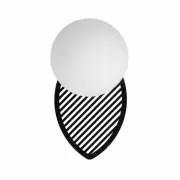 LAMPA ŚCIENNA FYLLO CZARNA UMMO