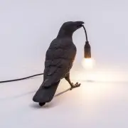 LAMPA STOŁOWA BIRD WAITING CZARNA SELETTI