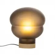 LAMPA STOŁOWA KUMO MAŁA PRZYDYMIONA SZARA-TAUPE PULPO