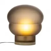 LAMPA STOŁOWA KUMO ŚREDNIA PRZYDYMIONA SZARA-TAUPE PULPO