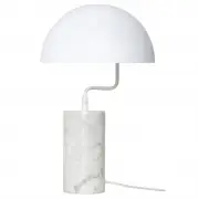 Lampa Stołowa Metal Marble Biała Hubsch