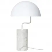 LAMPA STOŁOWA METAL MARBLE BIAŁA HUbsch