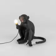 LAMPA STOŁOWA MONKEY CZARNA - WERSJA SIEDZĄCA SELETTI