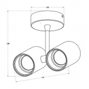 LAMPA SUFITOWA FORTE CZARNA 
