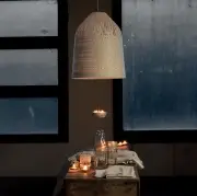 LAMPA WISZĄCA BLACK OUT BIAŁA 35 CM KARMAN