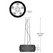 LAMPA WISZĄCA COLT 46 CM