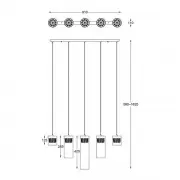 LAMPA WISZĄCA CRYSTAL SET 5