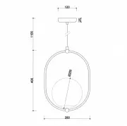 LAMPA WISZĄCA KOBAN B CZARNA UMMO