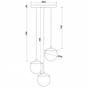 LAMPA WISZĄCA KUUL F Potrójna Czarna UMMO