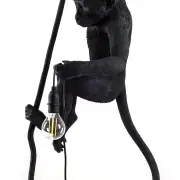 LAMPA WISZĄCA MONKEY Z LINĄ CZARNA SELETTI