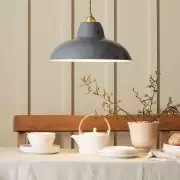 LAMPA WISZĄCA ORIGINAL 1227 MIDI WIDE BRASS ELEPHANT GREY ANGLEPOISE