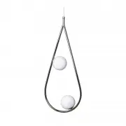 LAMPA WISZĄCA PEARLS 65 STAL NIKLOWANA PHOLC