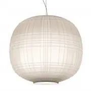 LAMPA WISZĄCA TARTAN BIAŁA FOSCARINI