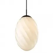 LAMPA WISZĄCA VIVIEN 25 CM OWALNA CZARNA