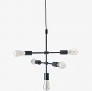 Lampa wisząca piper 5 ramienna czarna bolia