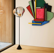 Lampa podłogowa Melt Cone Slim srebrna Tom Dixon