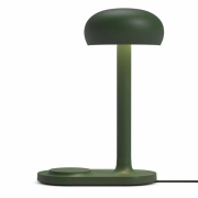 Lampa stołowa Emendo z ładowarką zielona Please Wait to be Seated