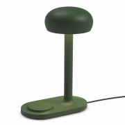 Lampa stołowa Emendo z ładowarką zielona Please Wait to be Seated