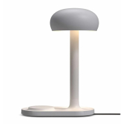 Lampa stołowa Emendo z ładowarką jasnoszara Please Wait to be Seated