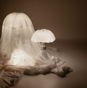Lampa stołowa Pipistrello Med biała Martinelli Luce