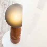 Lampa Kokeshi mała szaro-biała Pulpo