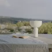 Lampa Przenośna Kizu Biały Marmur New Works