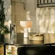 Lampa Przenośna Kizu Biały Marmur New Works