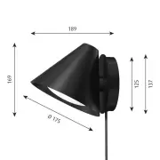 Lampa ścienna Keglen czarna Louis Poulsen