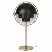 Lampa Stołowa Multi-Lite Brass Black Semi Matt Gubi