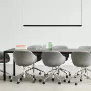 Lampa Wisząca Factor Linear Soft Black Hay