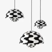 Lampa Wisząca Flowerpot VP2 Black & White Pattern Andtradition