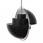 Lampa Wisząca Multi-Lite 32 cm Chrome Black Semi Matt Gubi