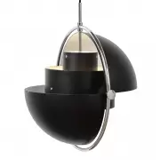 Lampa Wisząca Multi-Lite 32 cm Chrome Black Semi Matt Gubi