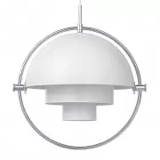 Lampa Wisząca Multi-Lite 32 cm Chrome White Semi Matt Gubi