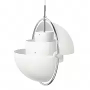 Lampa Wisząca Multi-Lite 32 cm Chrome White Semi Matt Gubi