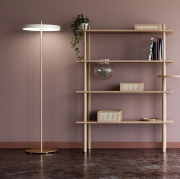 Lampa podłogowa Asteria perłowa biel Umage