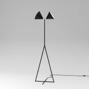 Lampa podłogowa Deux czarna Atelier Areti
