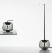 Lampa podłogowa Double przydymiona szara Brokis