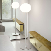 Lampa podłogowa Glo-Ball F2 srebrna Flos