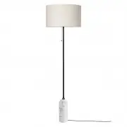 Lampa podłogowa Gravity biały marmur klosz Canvas Gubi