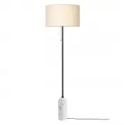 Lampa podłogowa Gravity biały marmur klosz Canvas Gubi