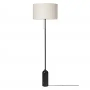 Lampa podłogowa Gravity czarny marmur klosz Canvas Gubi